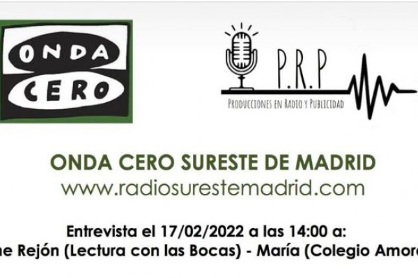 ENTREVISTA RADIOFÓNICA ONDA CERO SURESTE MADRID.